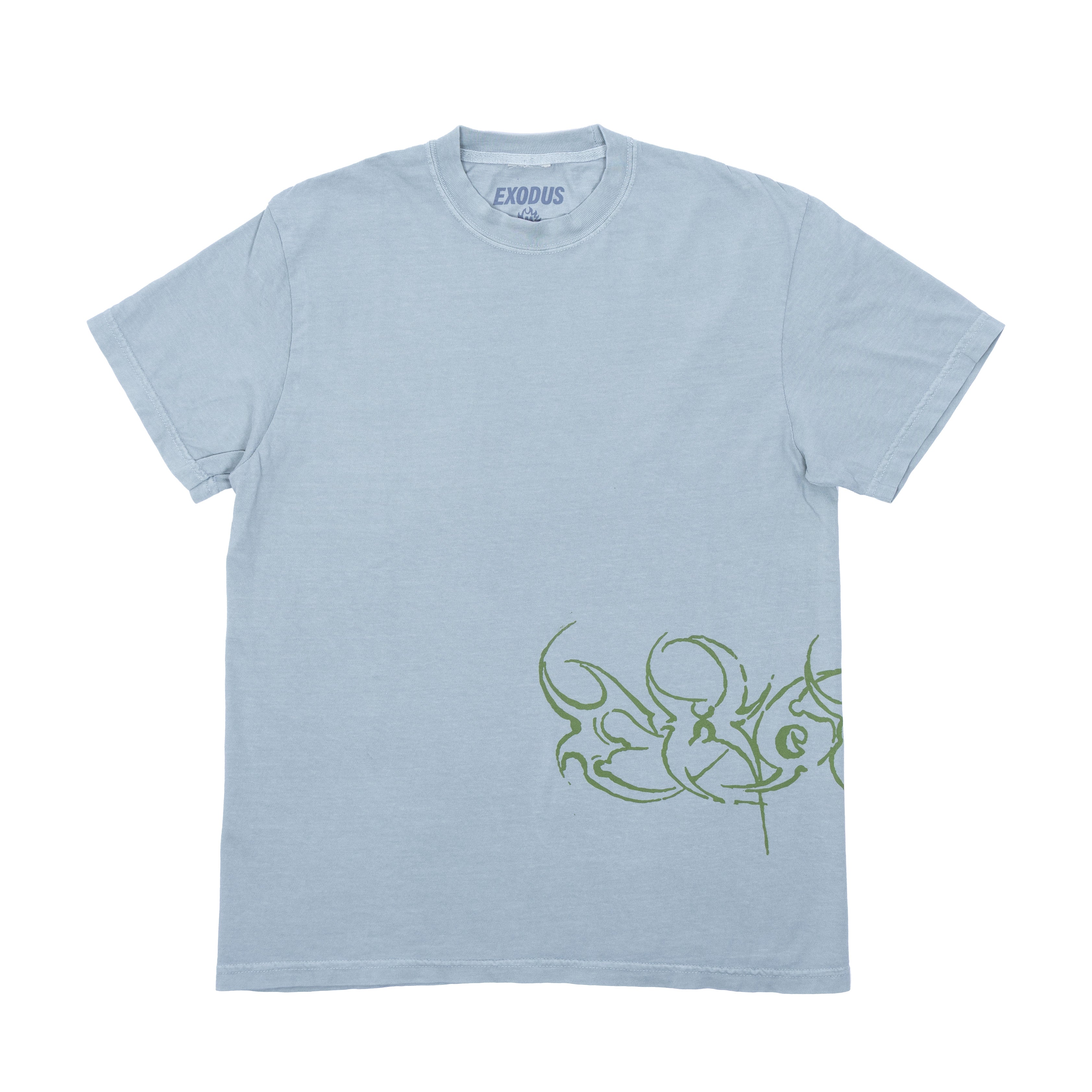 Exodus Side Script Tee - Sage