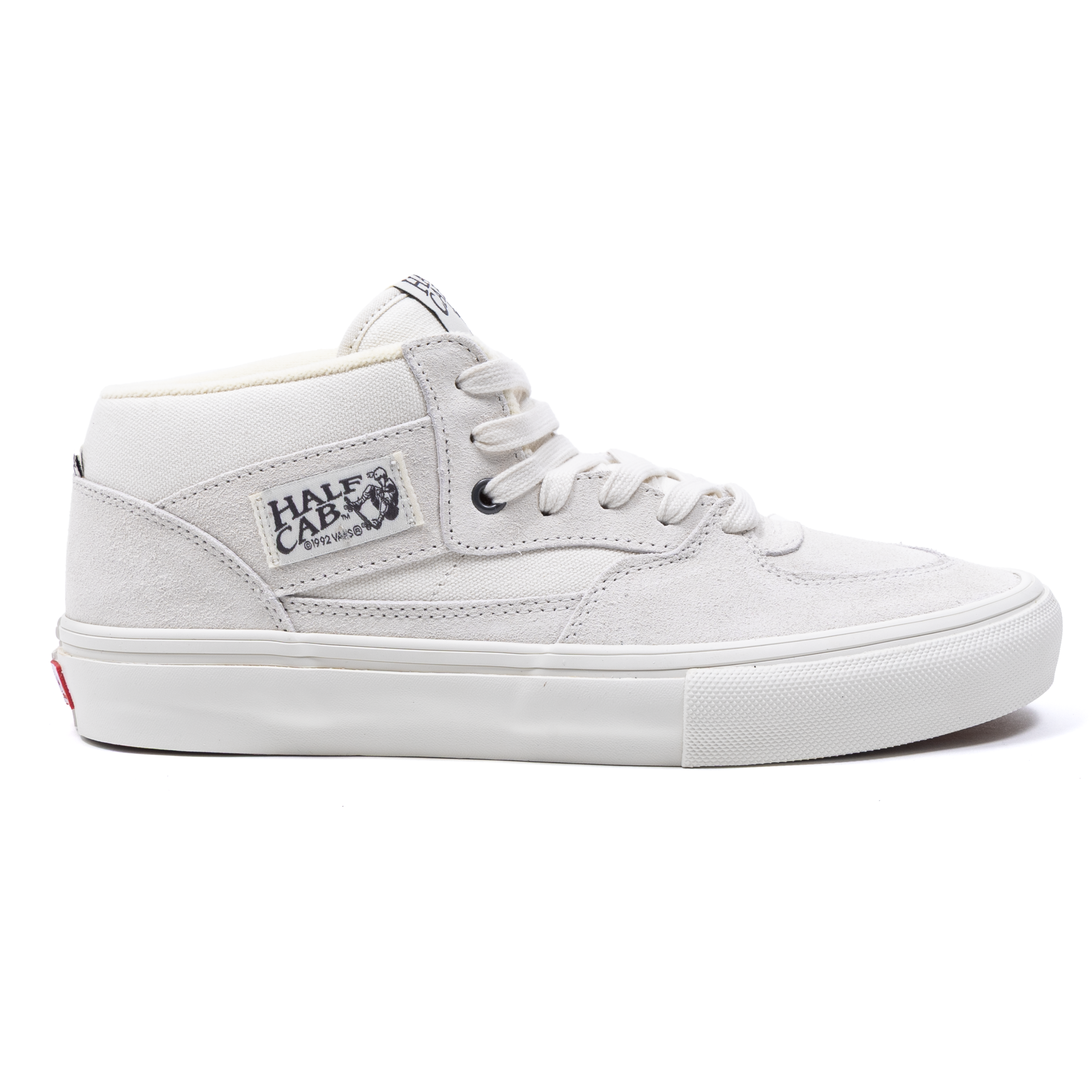 All white Vans Half Cab skate shoe
