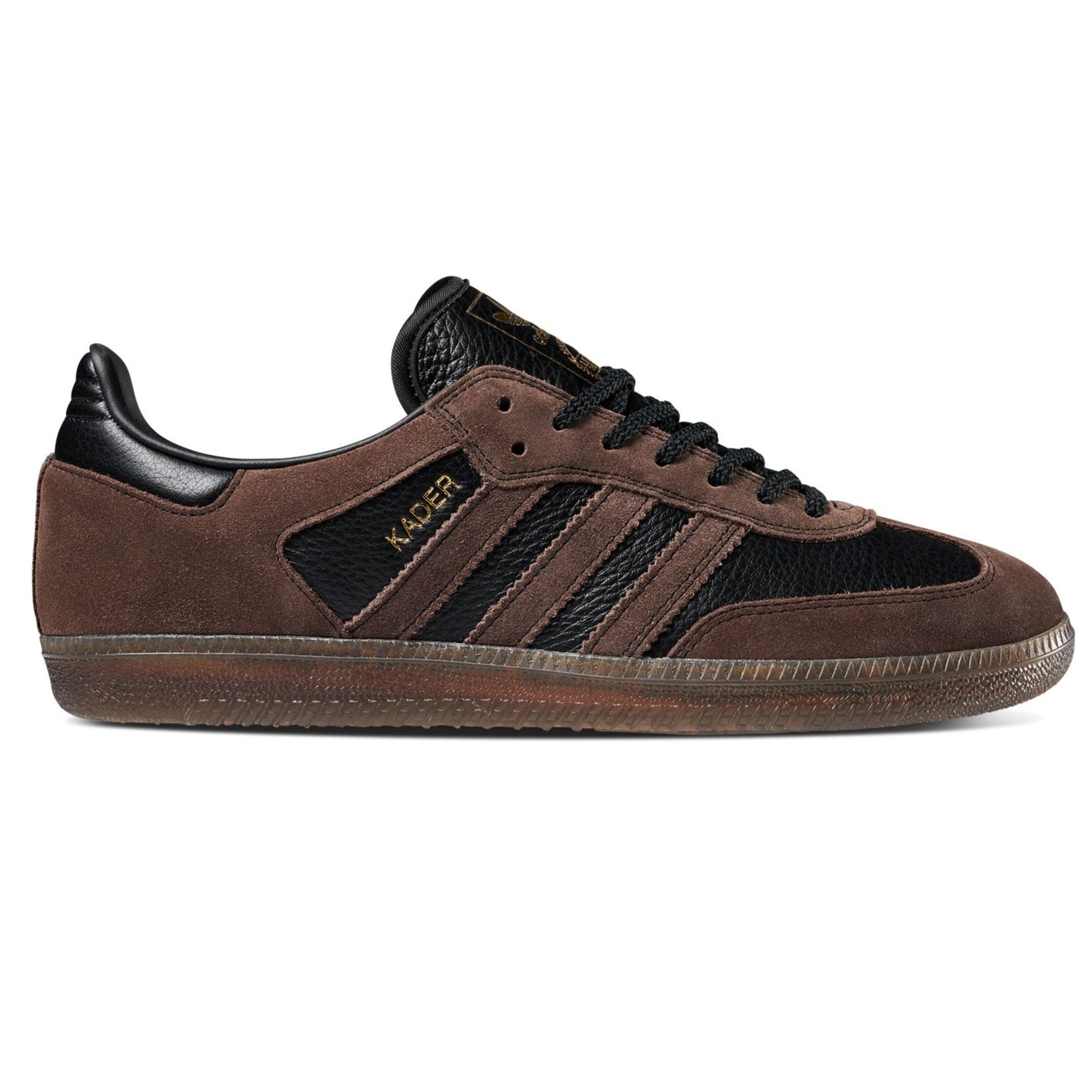 Adidas Samba ADV x Kader Skateboard Shoe - Core Black/Brown Adidas Samba ADV x Kader Skateboard Shoe - Core Black/Brown