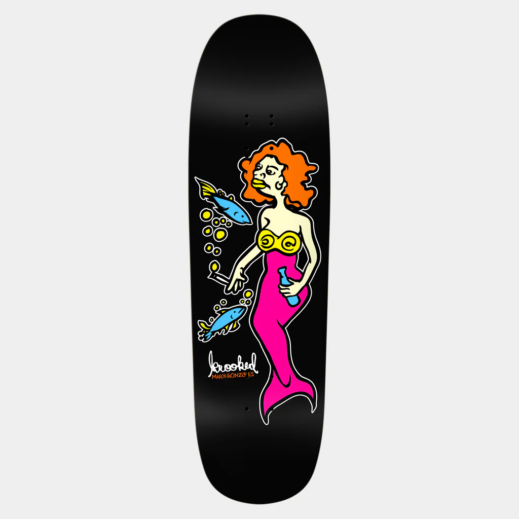Krooked Mermaid Hand Screened Skateboard Deck