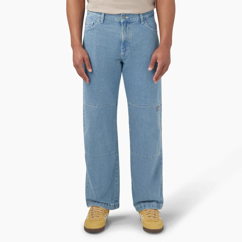 Dickies Loose Straight Double Knee Jeans - Denim Vintage Wash
