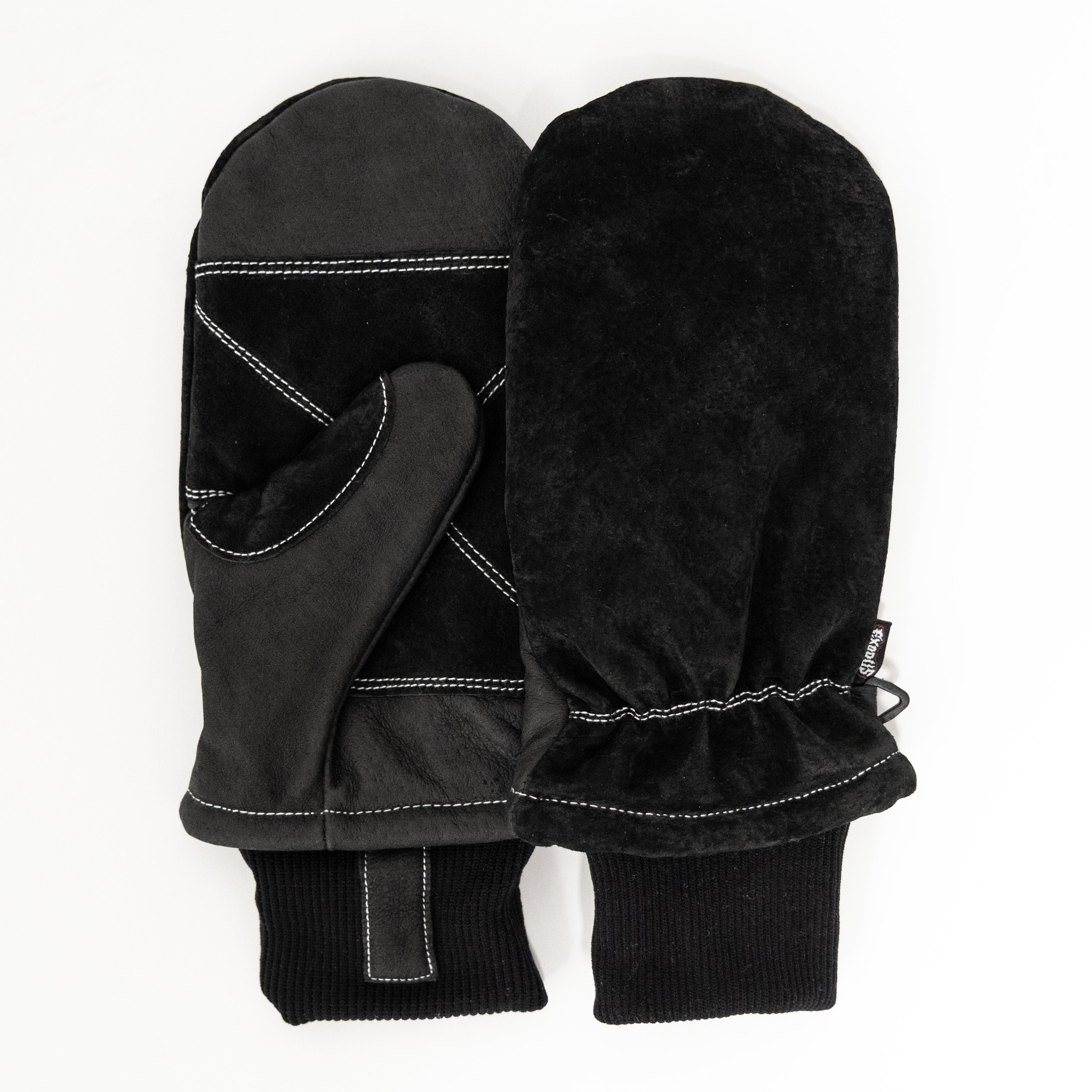 Exodus Rope Tow Mitt Snowboard Mittens - Black/With Contrast Stitch