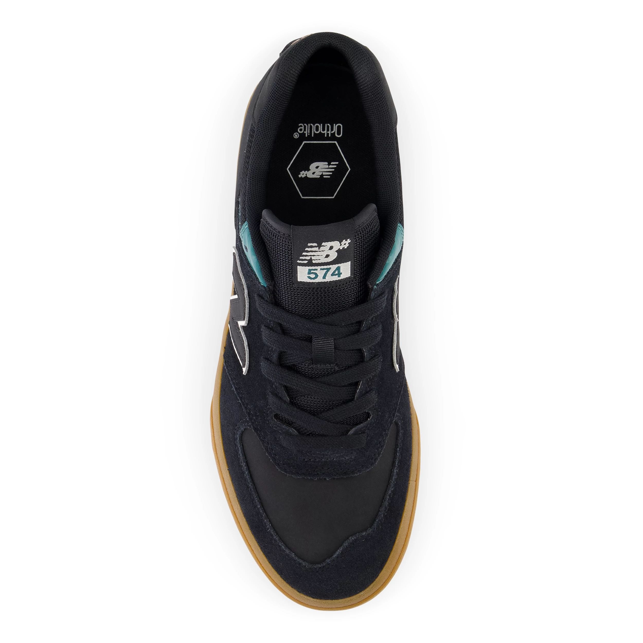 New Balance Numeric 574 Vulc Skateboard Shoe - Black/Vintage Teal