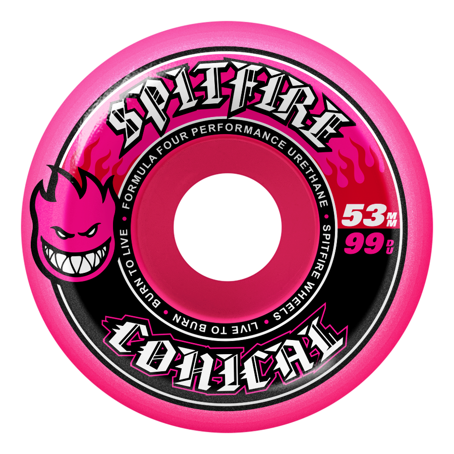 Pink Conical Spitfire Wheels