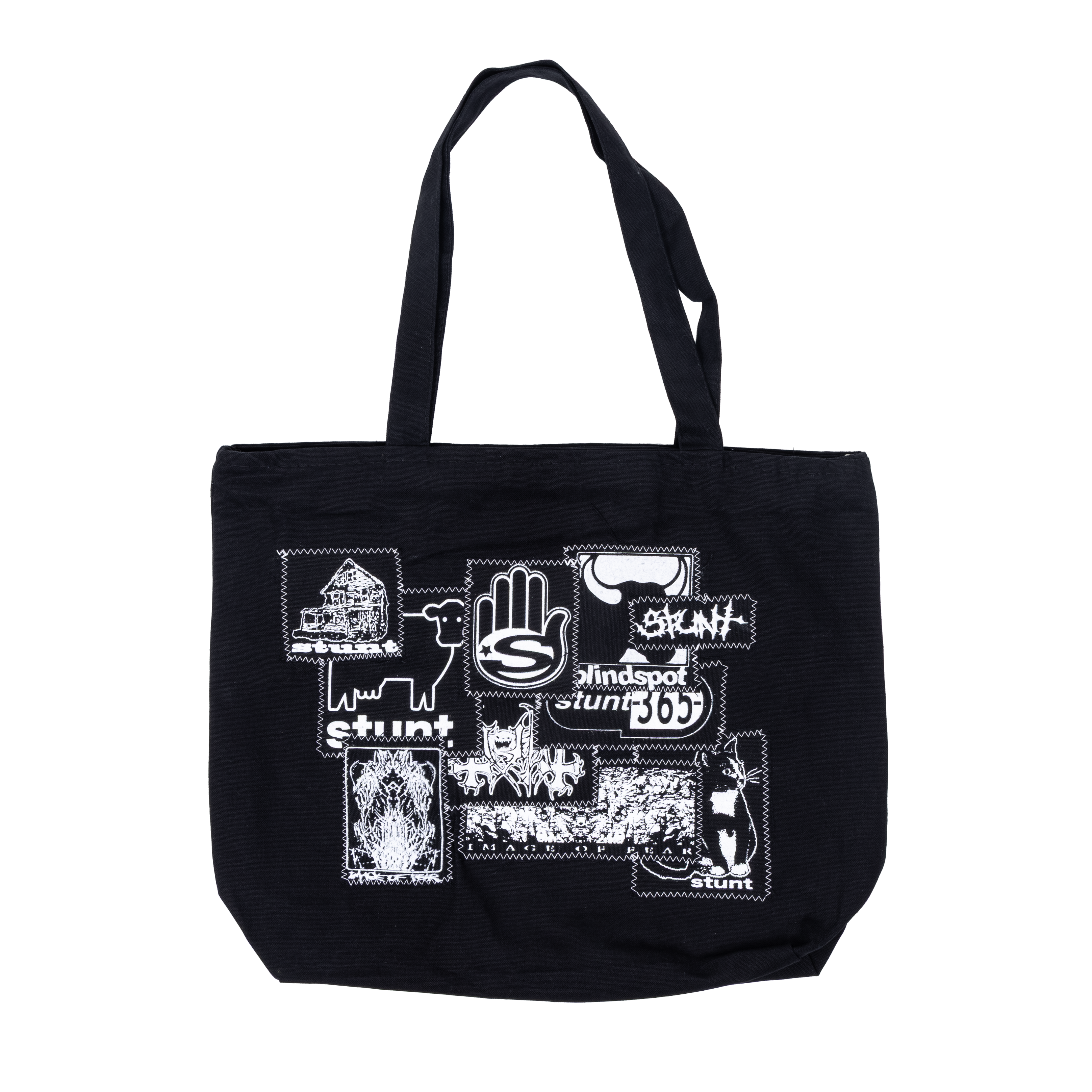 Stunt Patchwork Tote Bag - Black