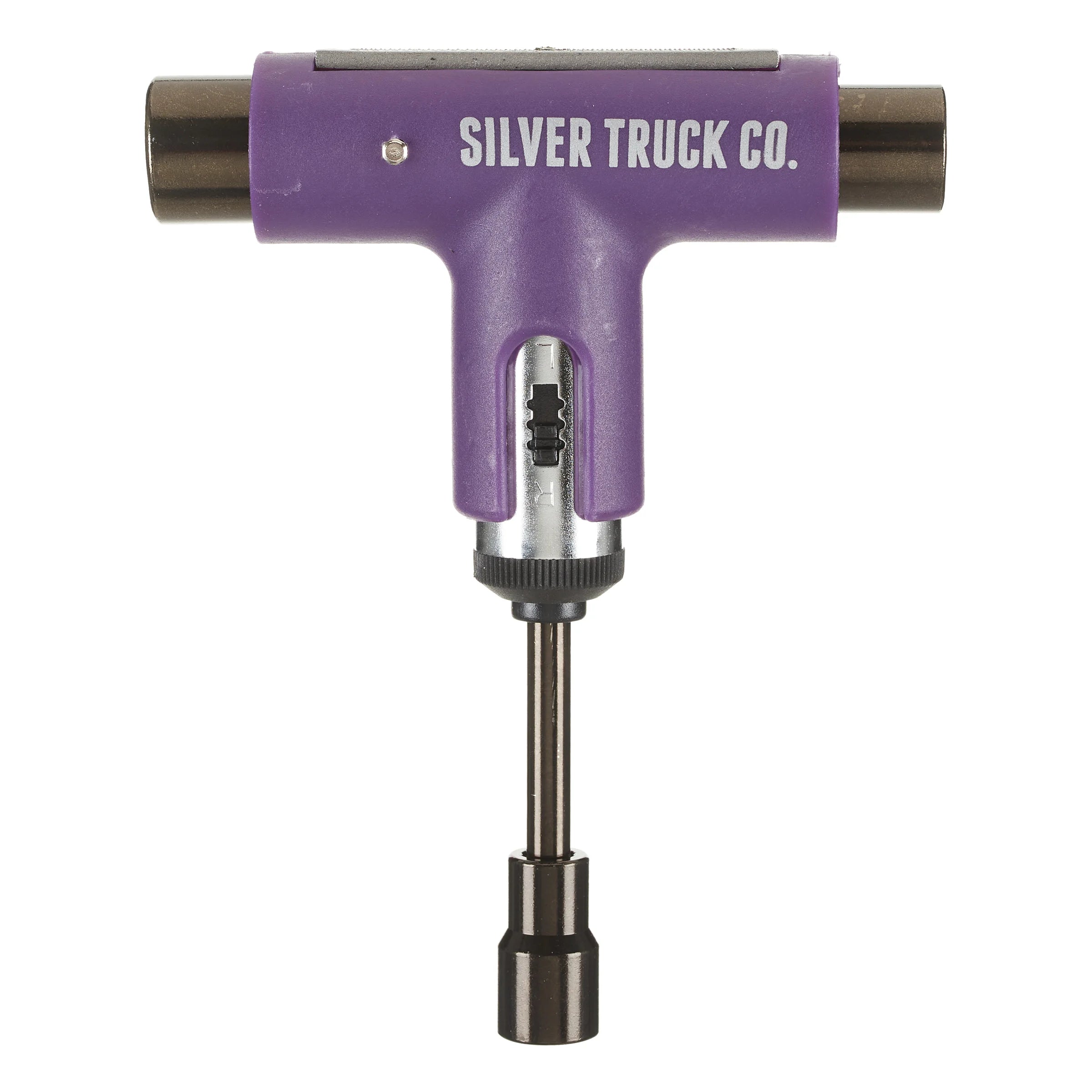 Purple/Gray Silver Ratcheting Skateboard Tool