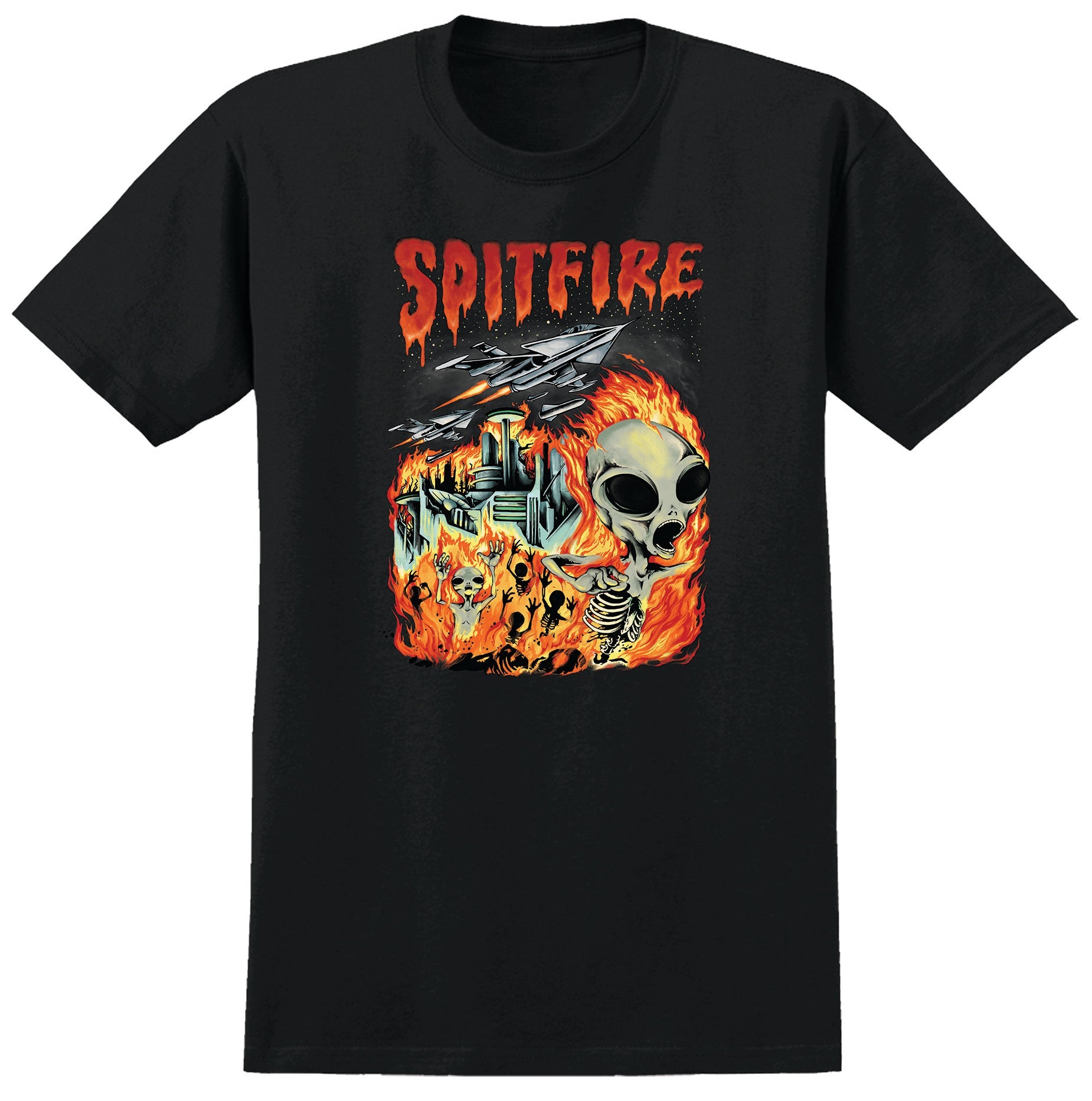 Spitfire Premium Print Invasion Tee - Black