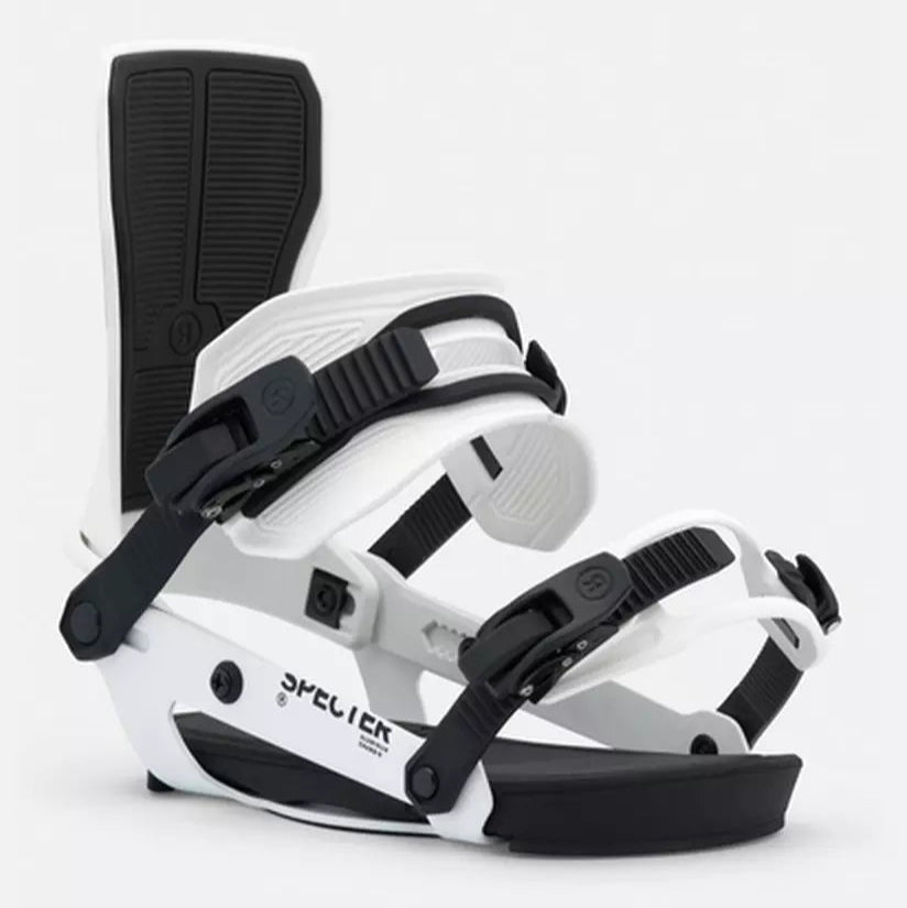 White 2026 Specter Ride Snowboard Bindings Front