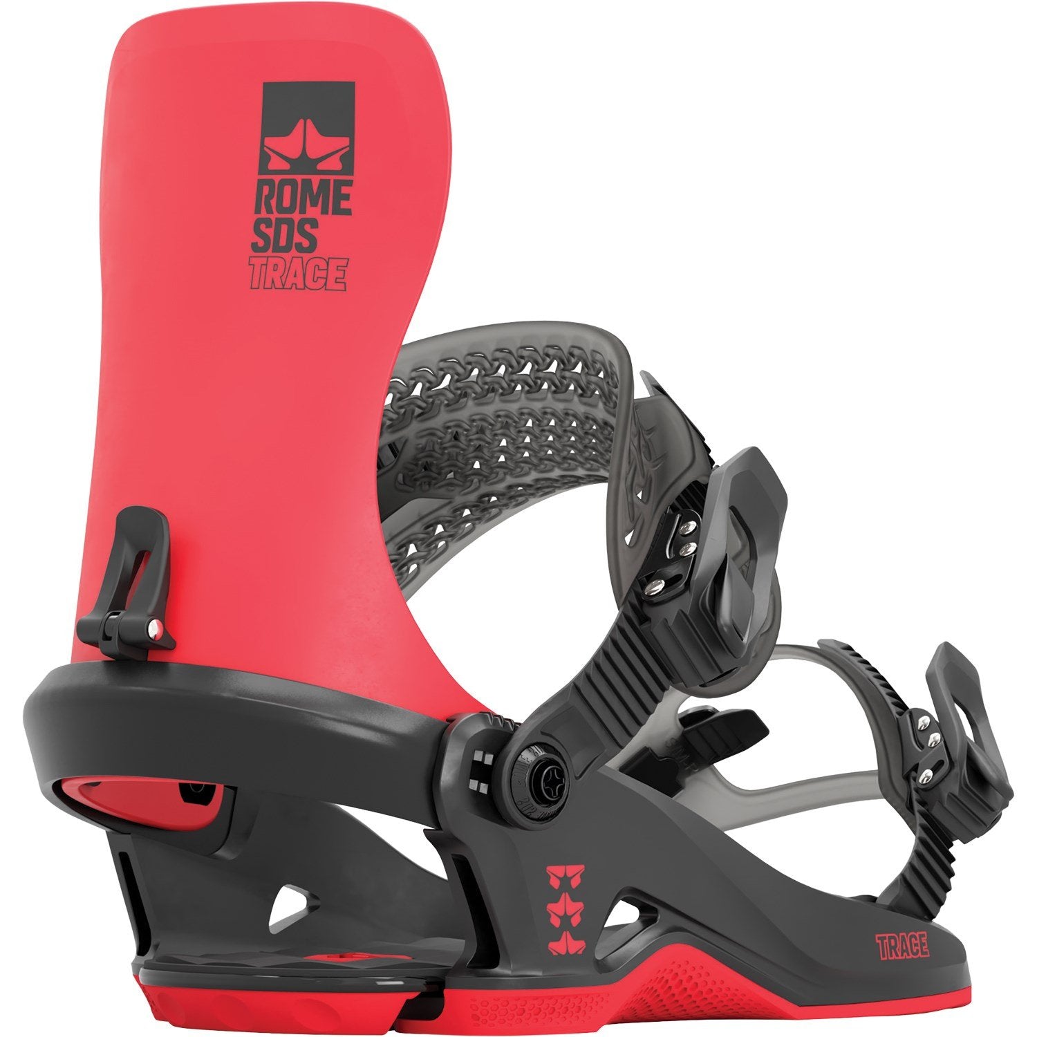 Black/Red 2024 Trace Rome Snowboard Bindings