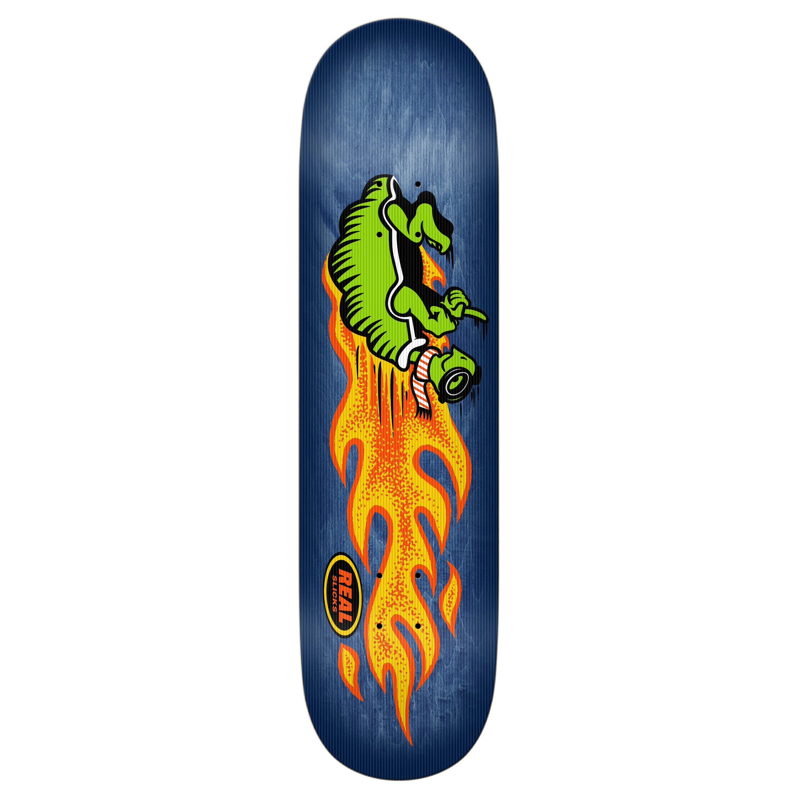 Real Team Slick Skateboard Deck - Blue