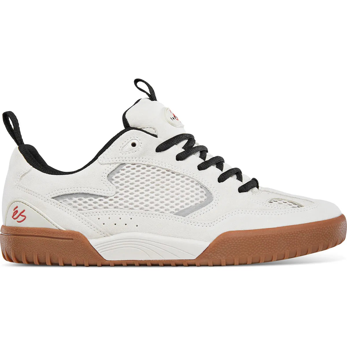 White/Red/Gum eS Quattro Skate Shoe