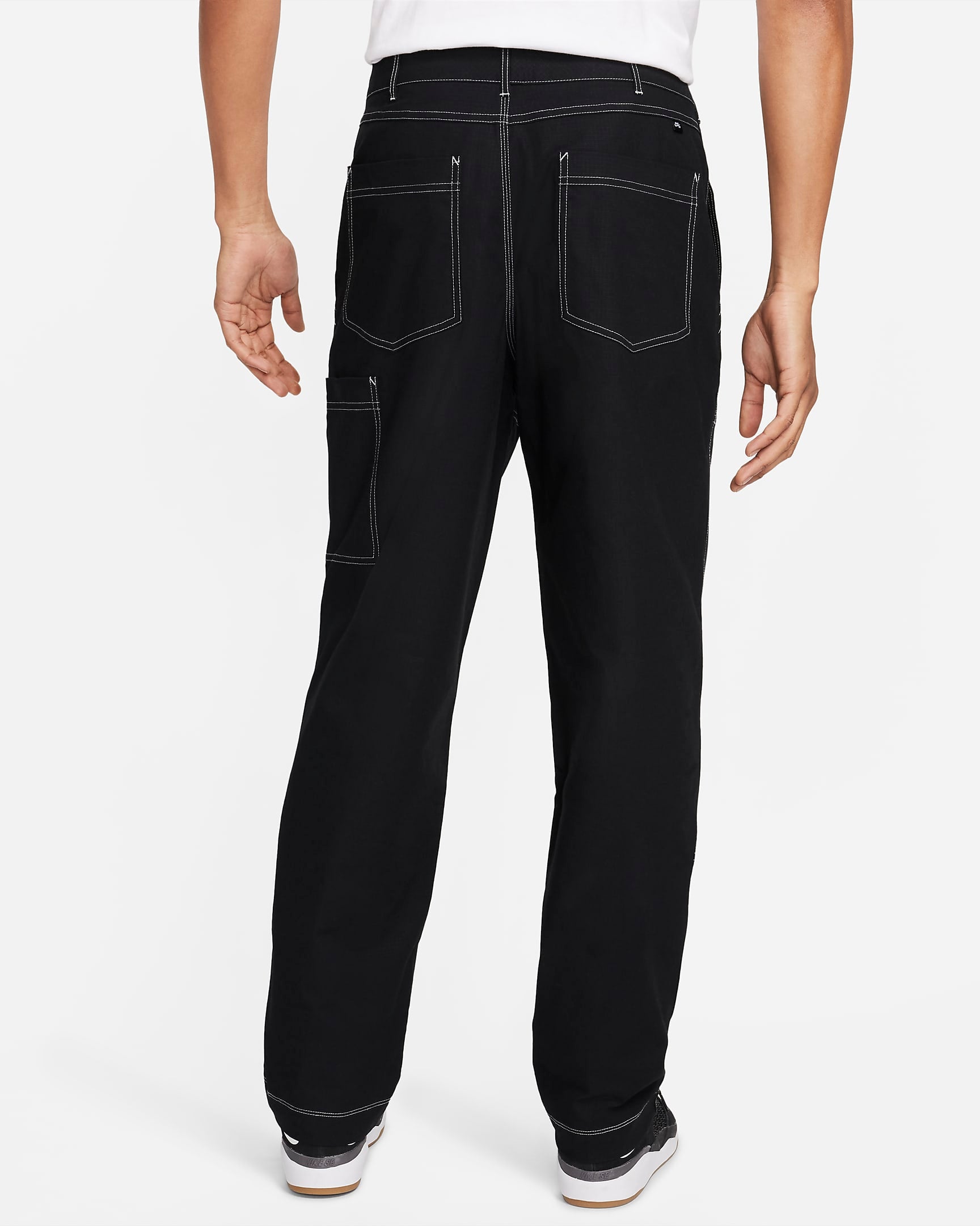 Black Double Knee Nike SB Pants Back