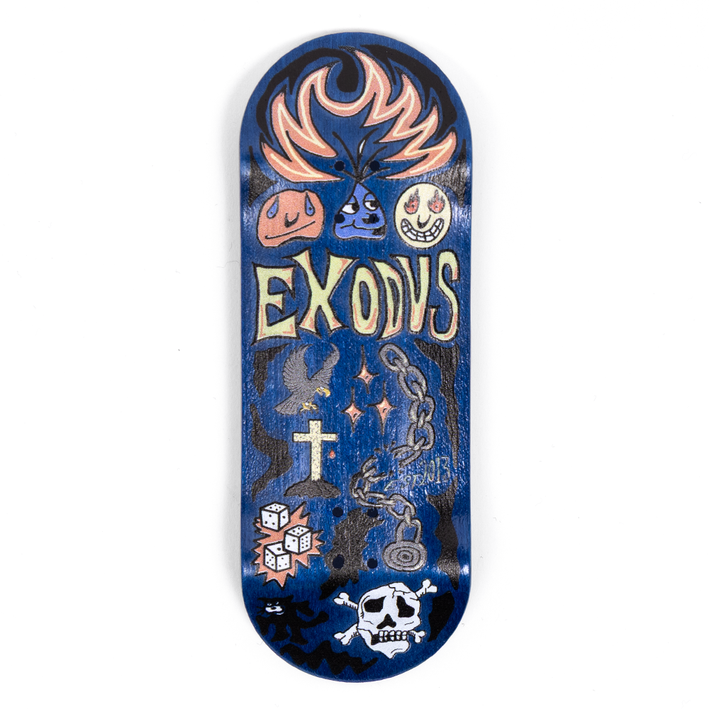 Blue Exodus Sketching fingerboard deck