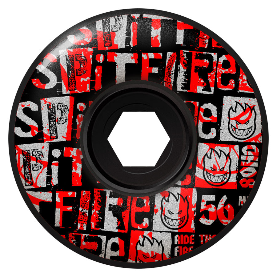 Spitfire 80HD Team Ransom Radial Full Skateboard (Cruiser) Wheels - Black