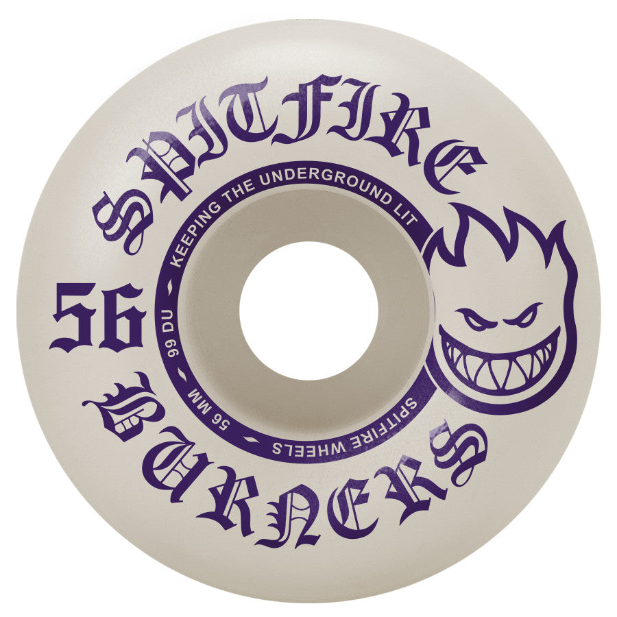 White/Purple 99D Spitfire Burner Wheels