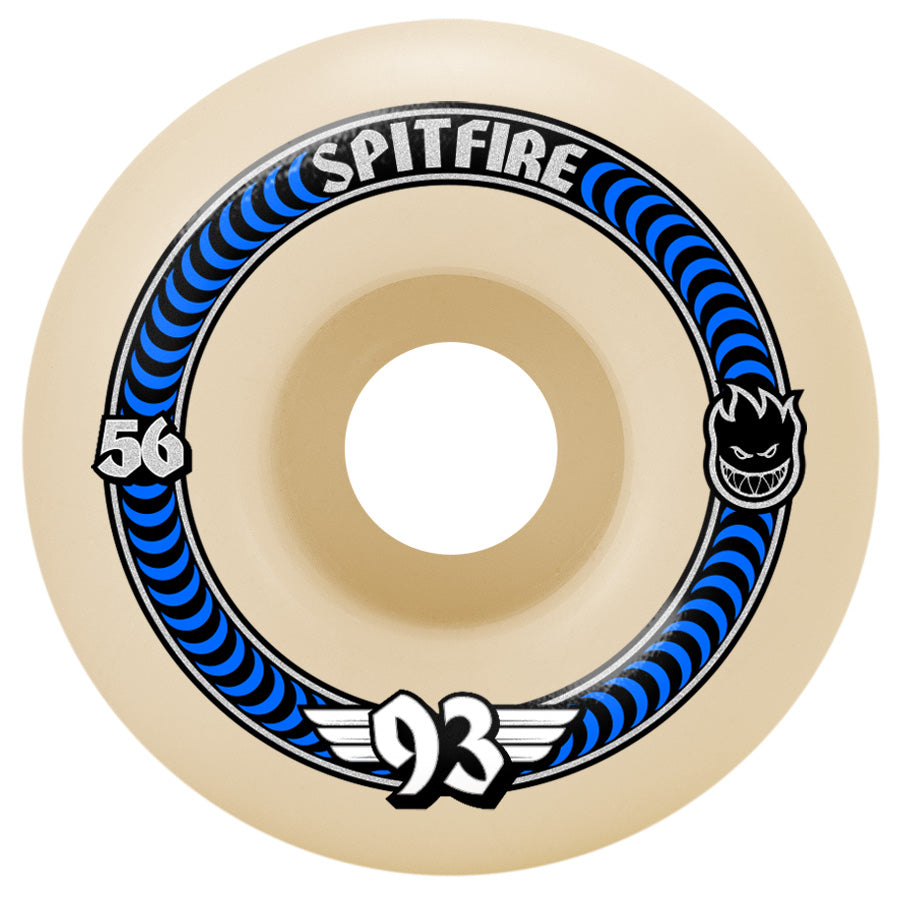 Spitfire Formula Four 93D Classic Soft Sliders Skateboard Wheels - Natural/Blue