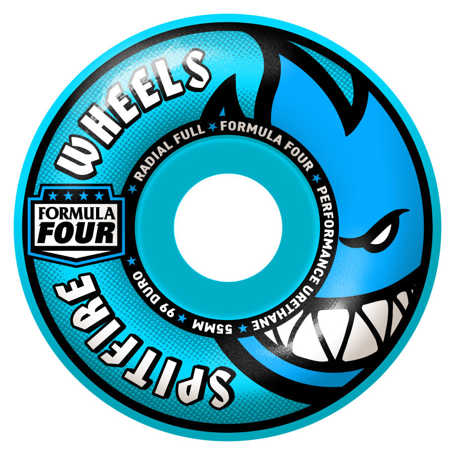 Light Blue Radial Full Spitfire Wheels