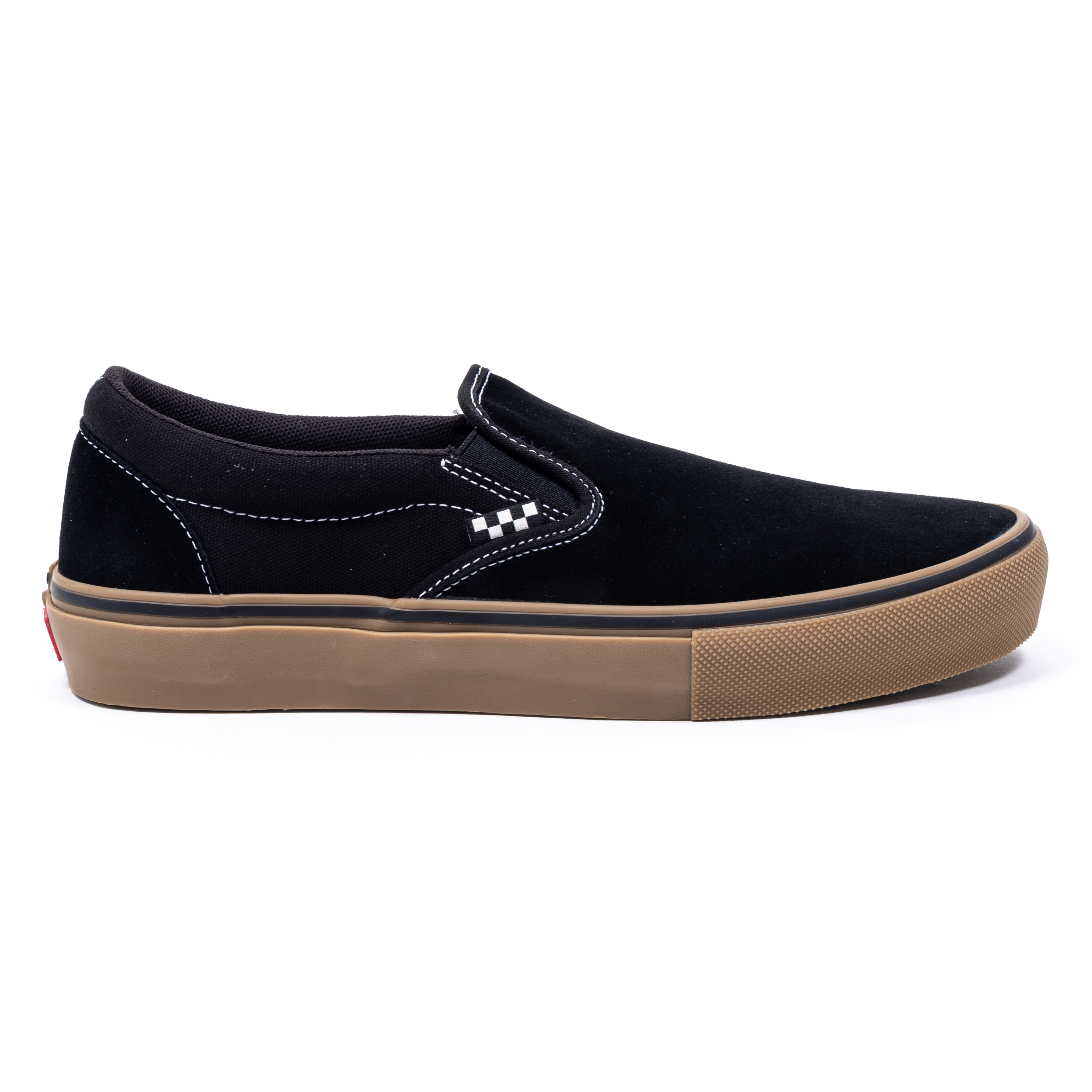 Black and gum Vans skate slip on shoe