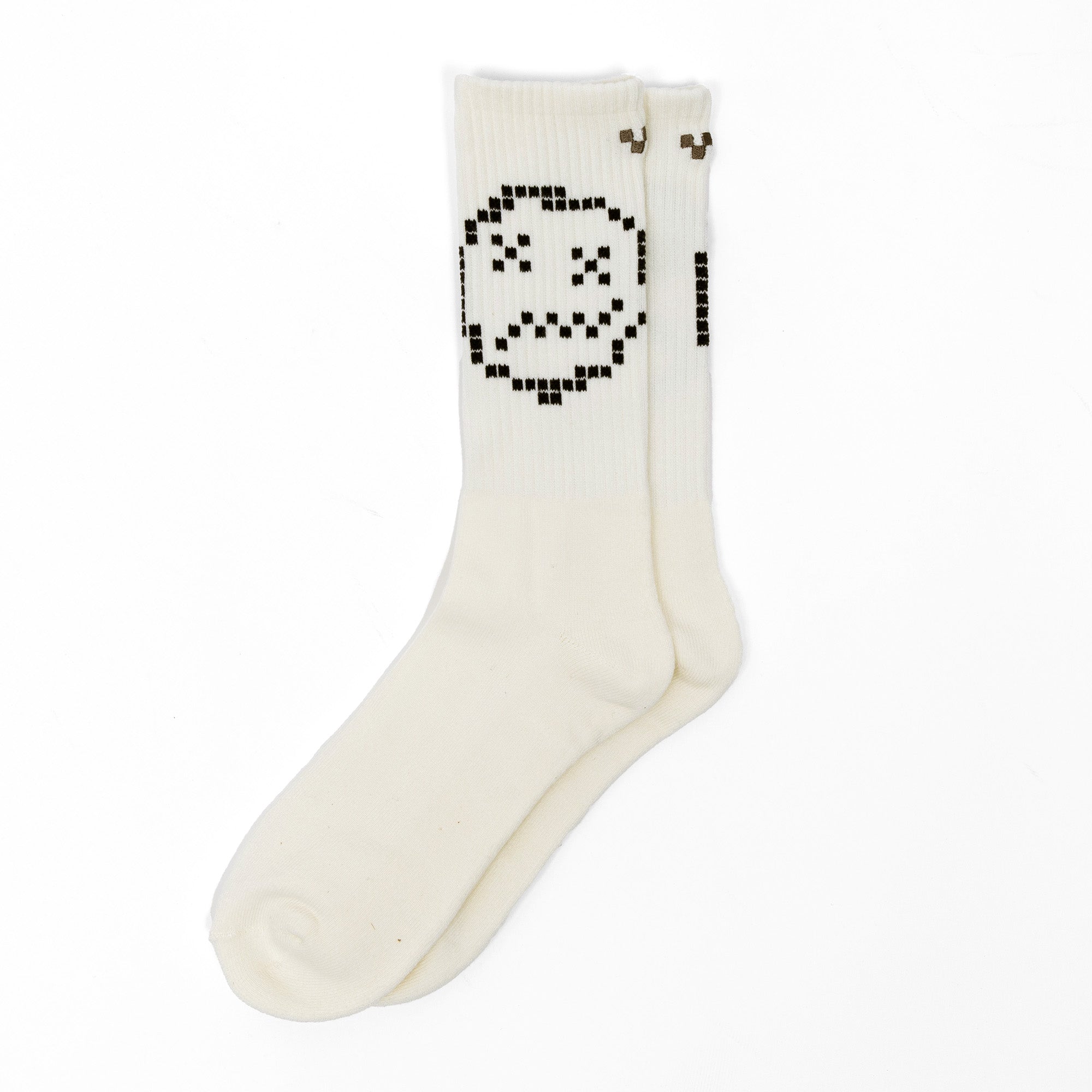 Pixelated Sad Face Vans Skate Socks