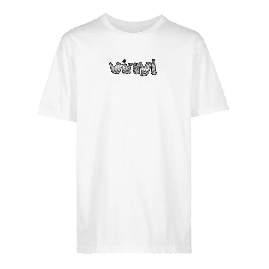 Vinyl Spiral Logo Tee - White