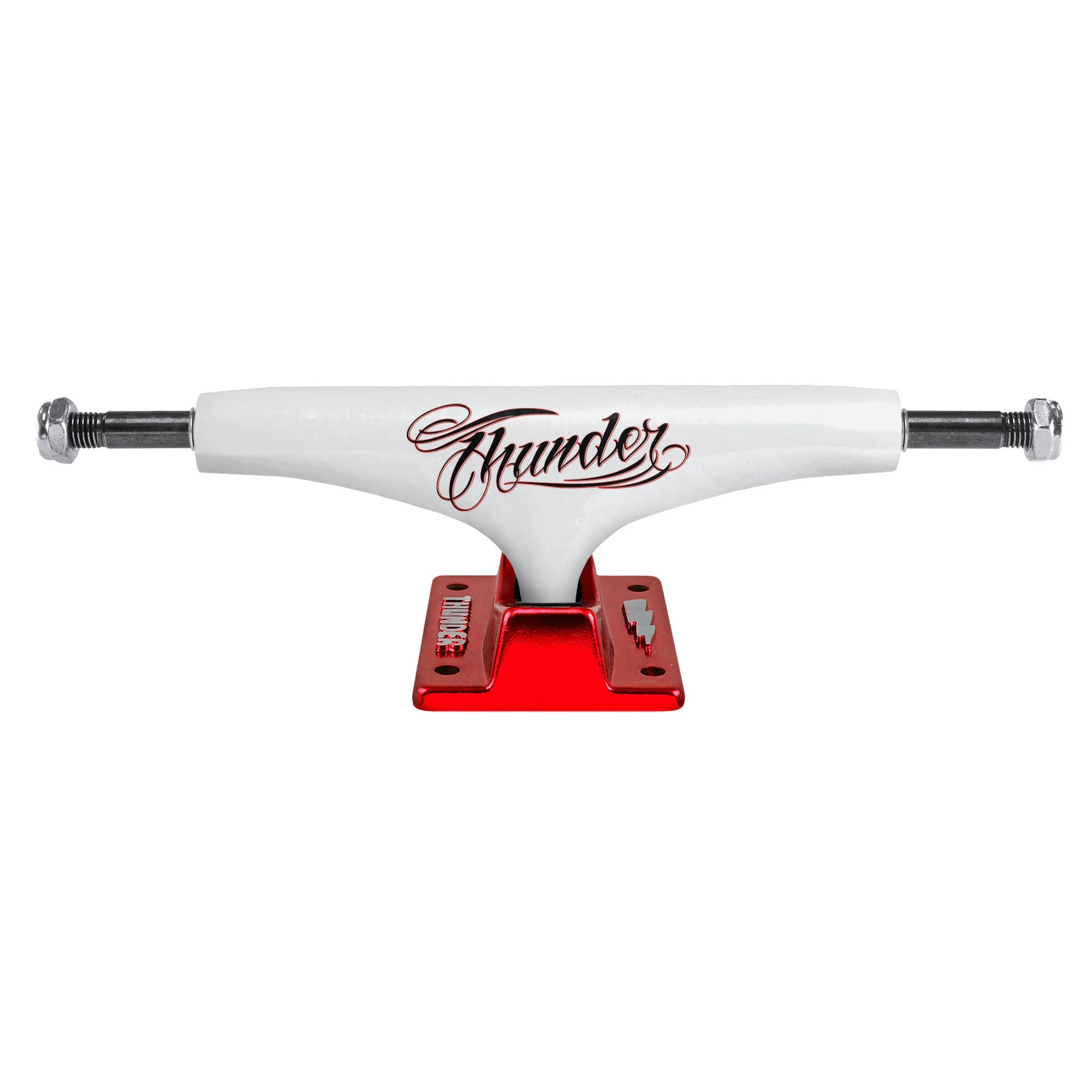 Thunder Flash Hollow Lights Skateboard Trucks - White/Red