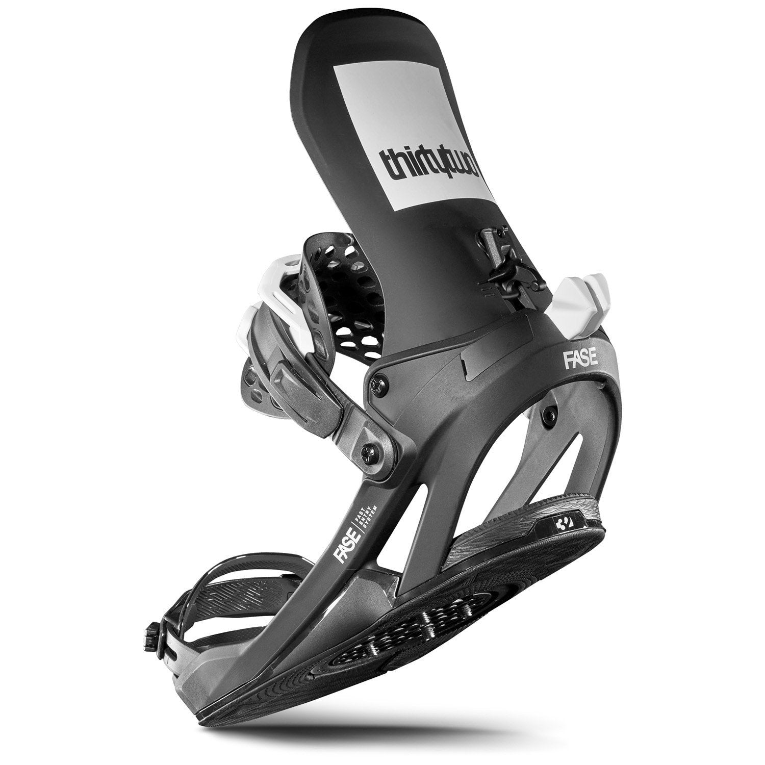 2026 Black Fase T32M Thirtytwo Snowboard Bindings Back