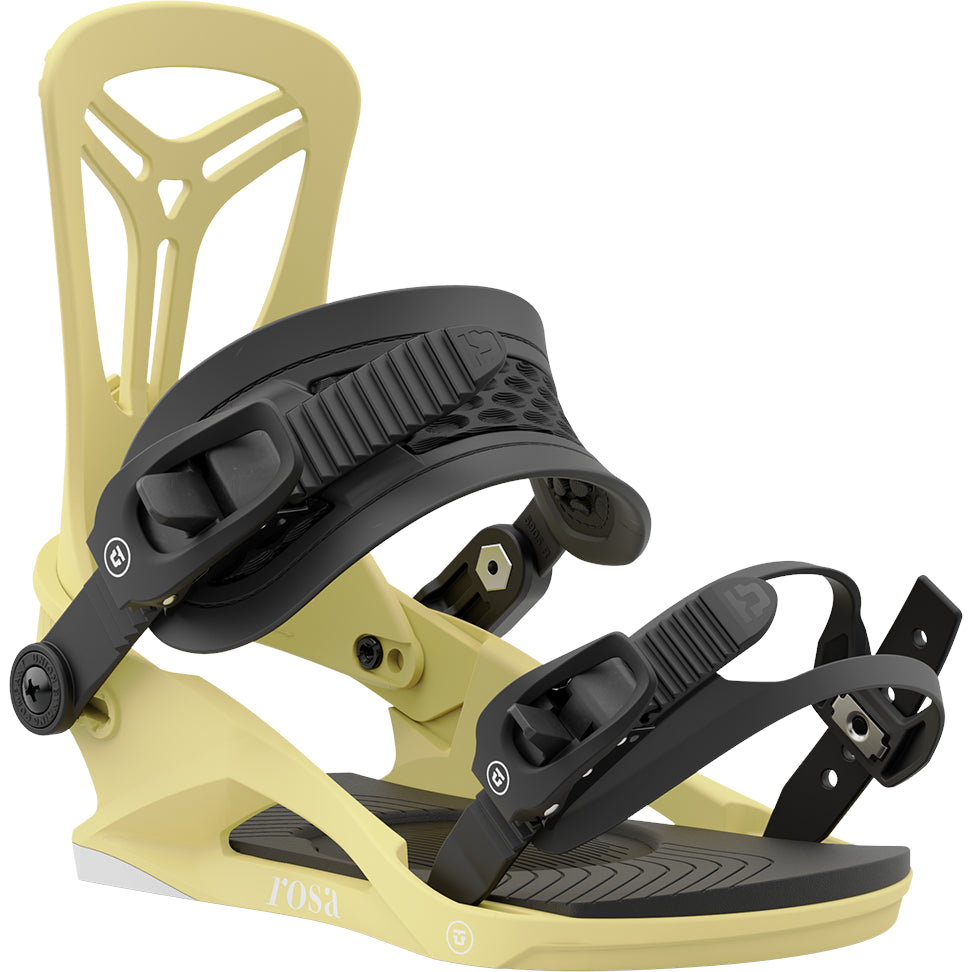 Yellow 2024 Rosa Union Women's Snowboard Bindings Front