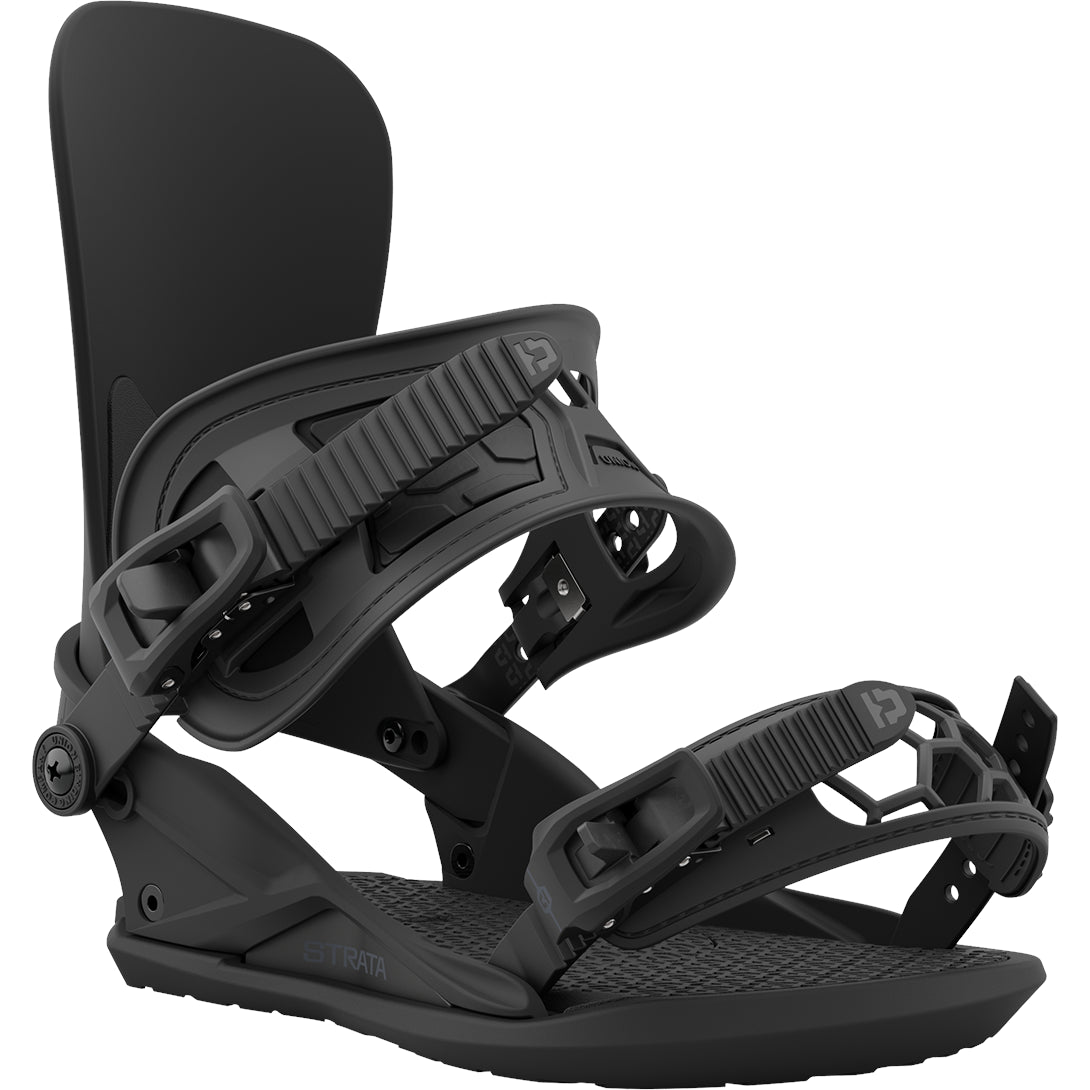 2024 Black Union Strata Snowboard Bindings Front