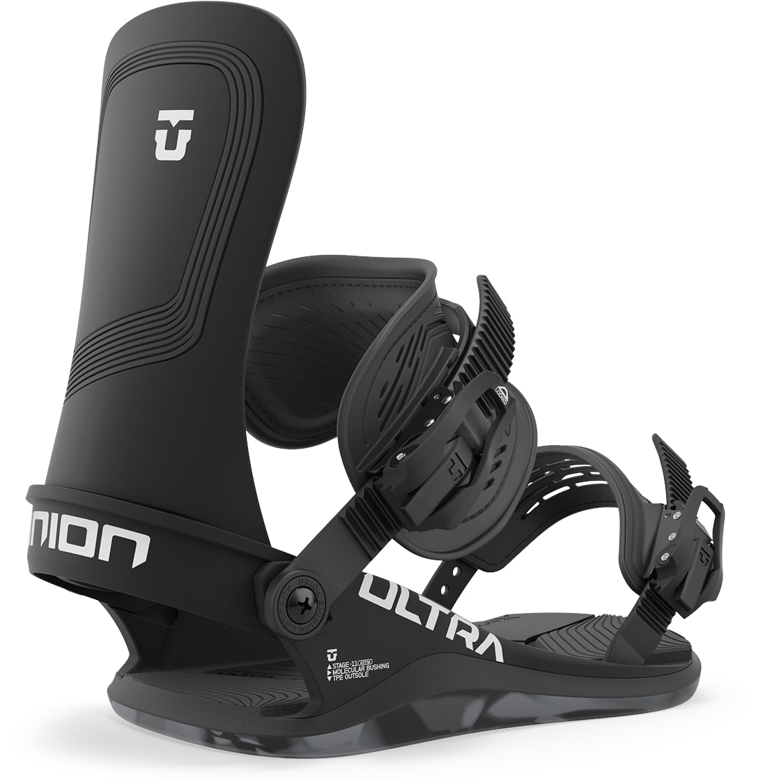 Black 2024 Ultra Union Snowboard Bindings