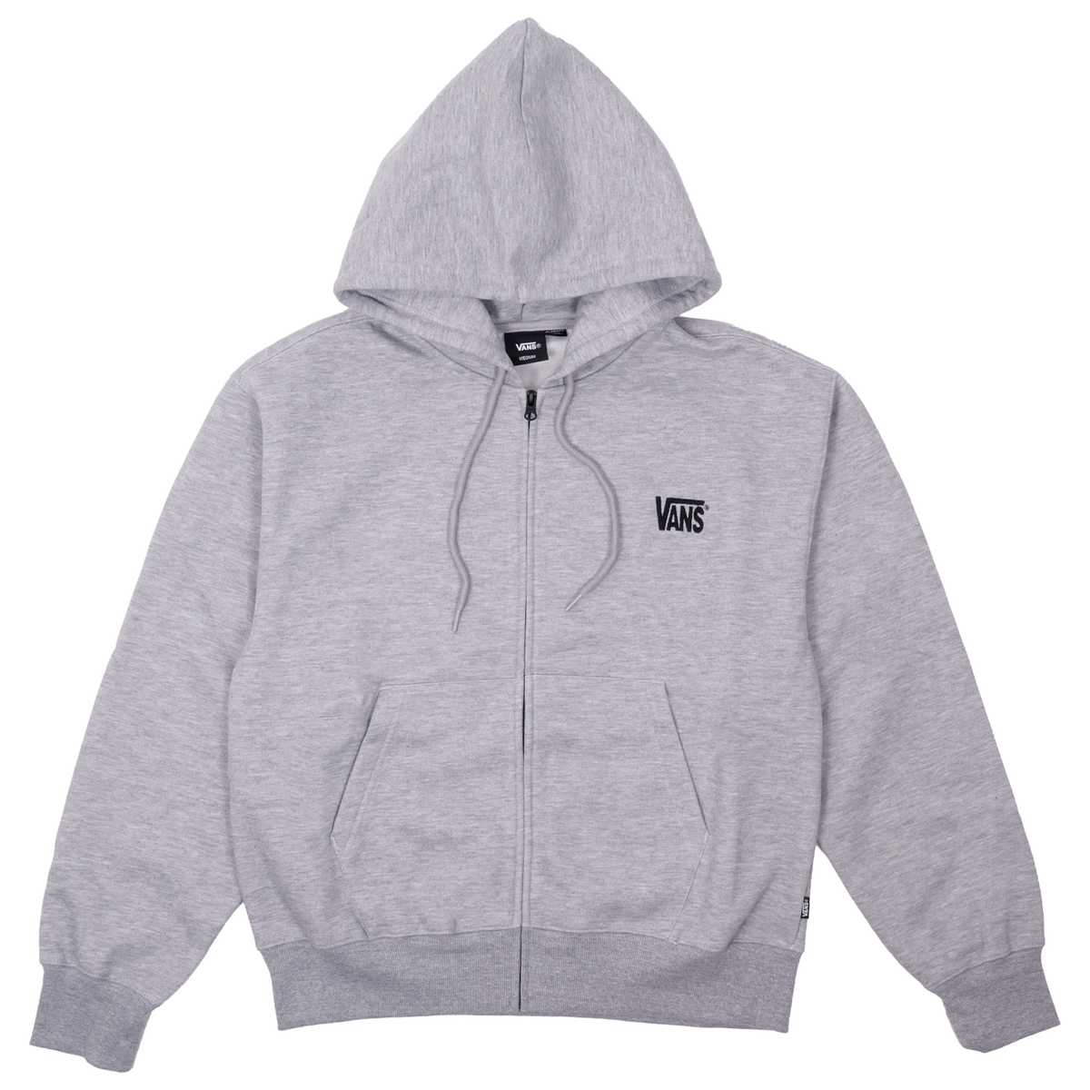 Vans Stretch Logo Full Zip Hoodie - Cement Heather
