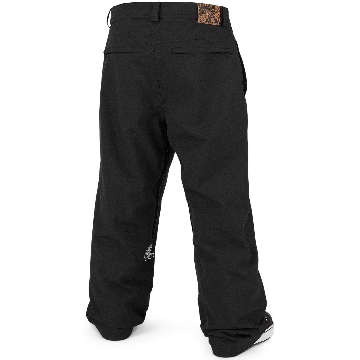 Black Dustbox Volcom Snow Pants Back