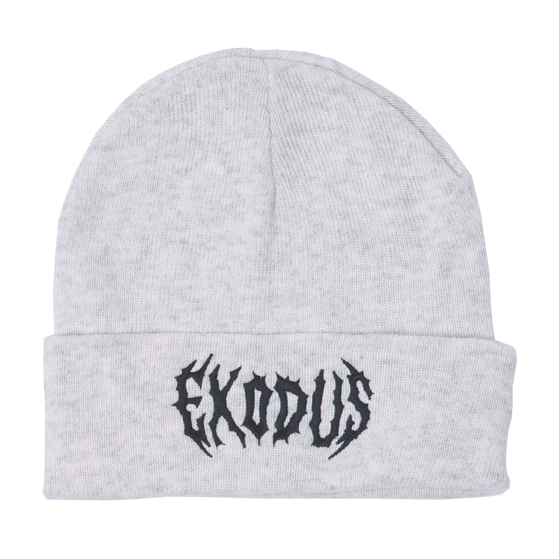 Exodus Metal Cuff Beanie - White Heather