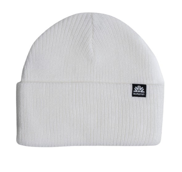 Autumn Simple Solid Beanie - White
