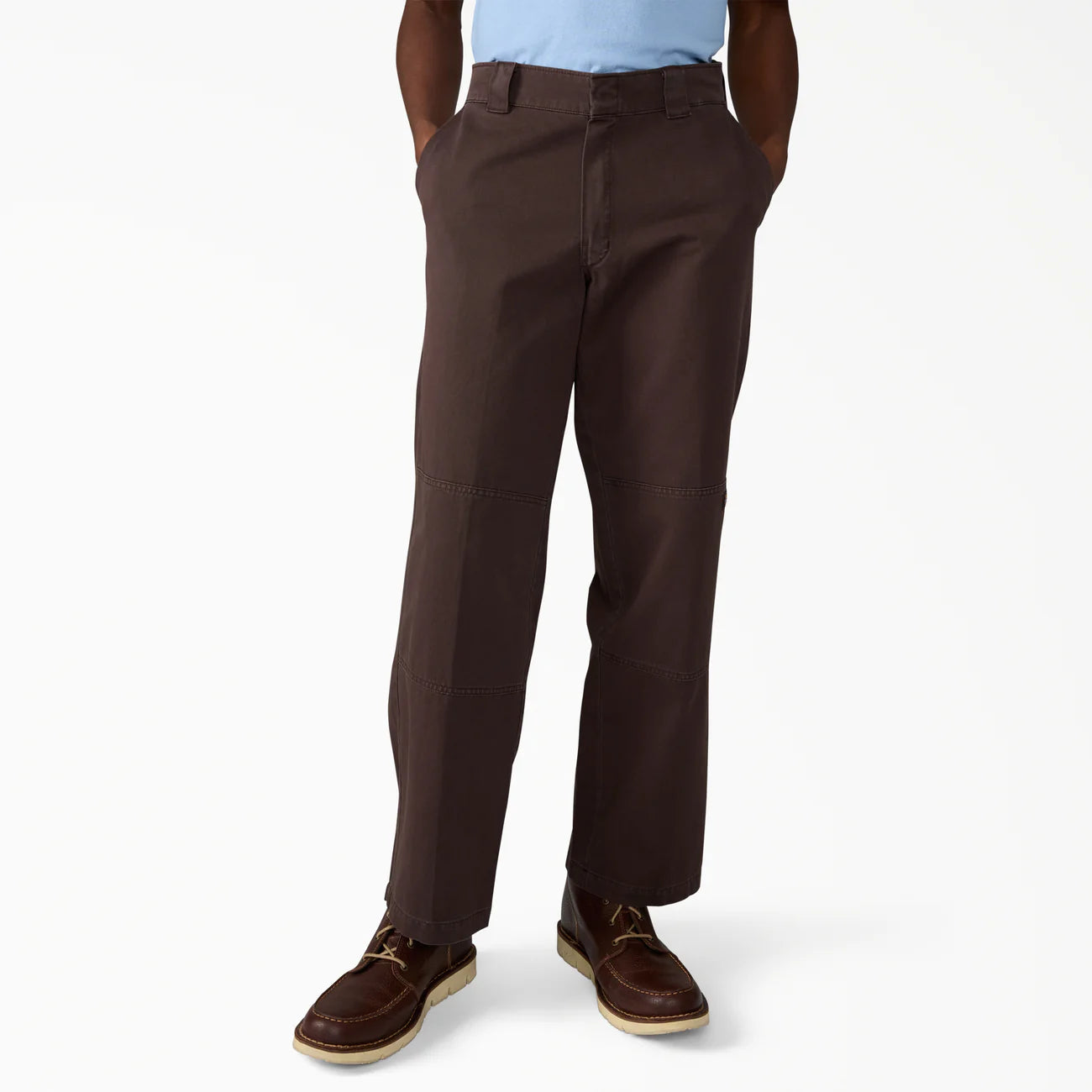 Dickies Worn In Loose Fit Double Knee Work Pants - Dark Brown