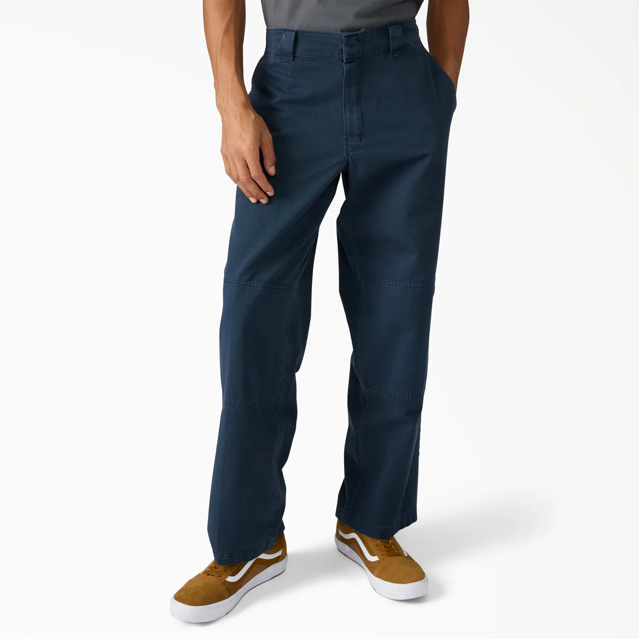 Dickies Worn In Loose Fit Double Knee Work Pants - Dark Navy