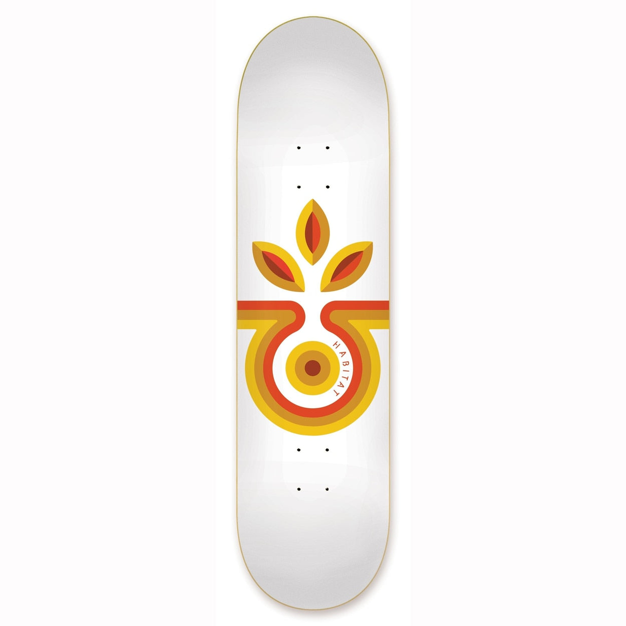 Habitat Striped Bloom Skateboard Deck - White