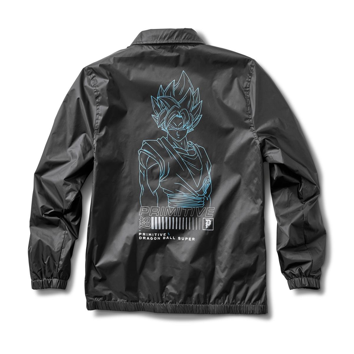 Primitive X Dragon Ball Super SS Goku Coaches Jacket - Black