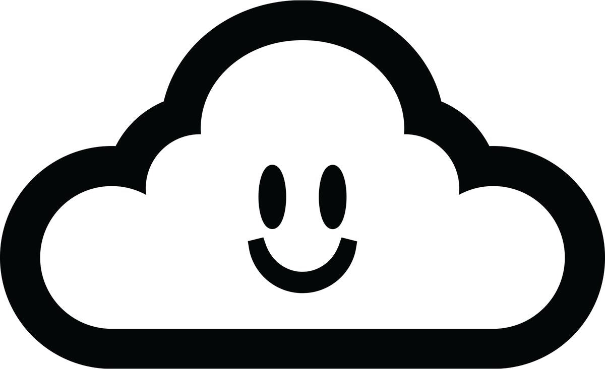 Thank You Cloudy Skateboard Sticker