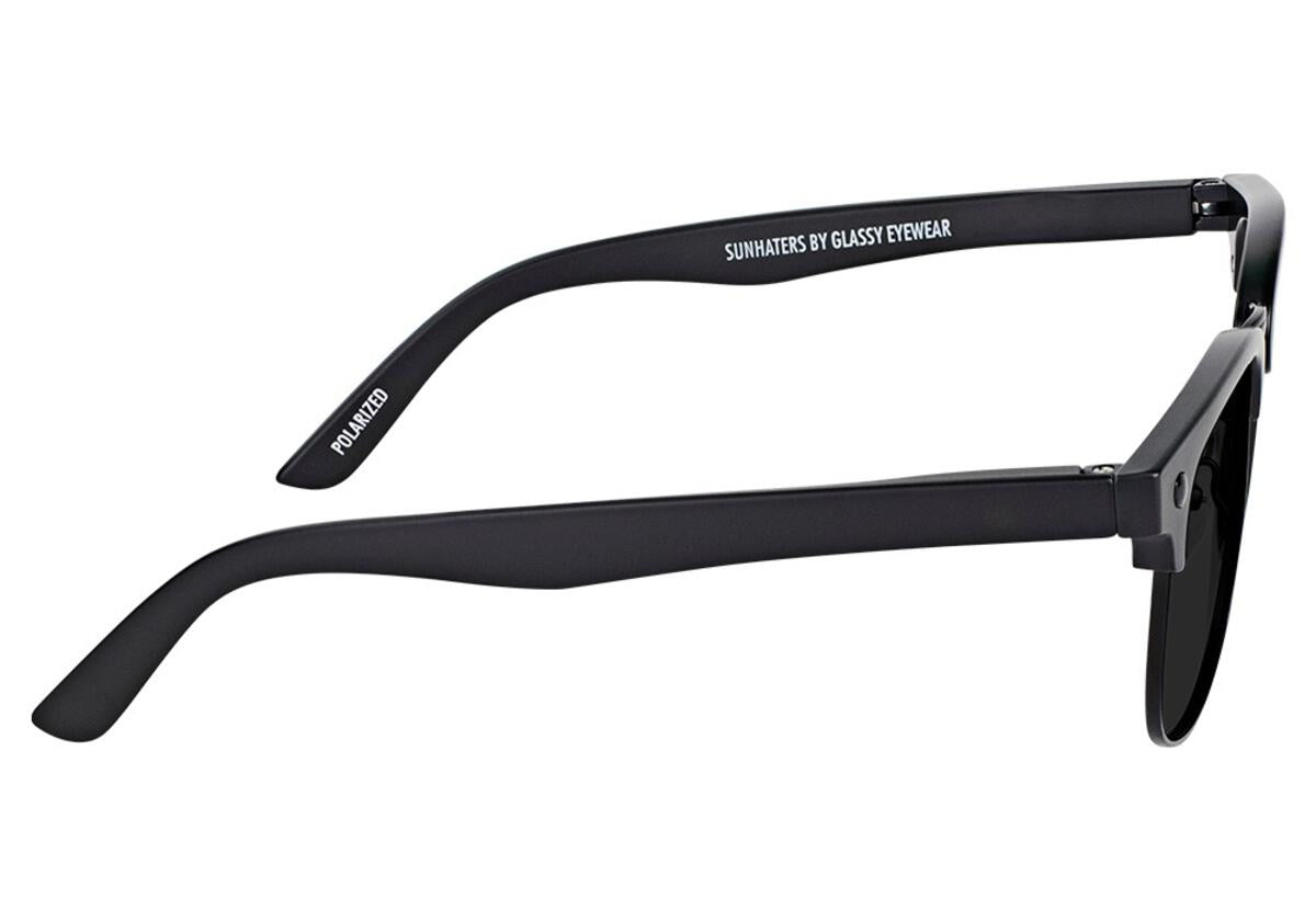 Matte Blackout Polarized Morrison Glassy Sunglasses Side