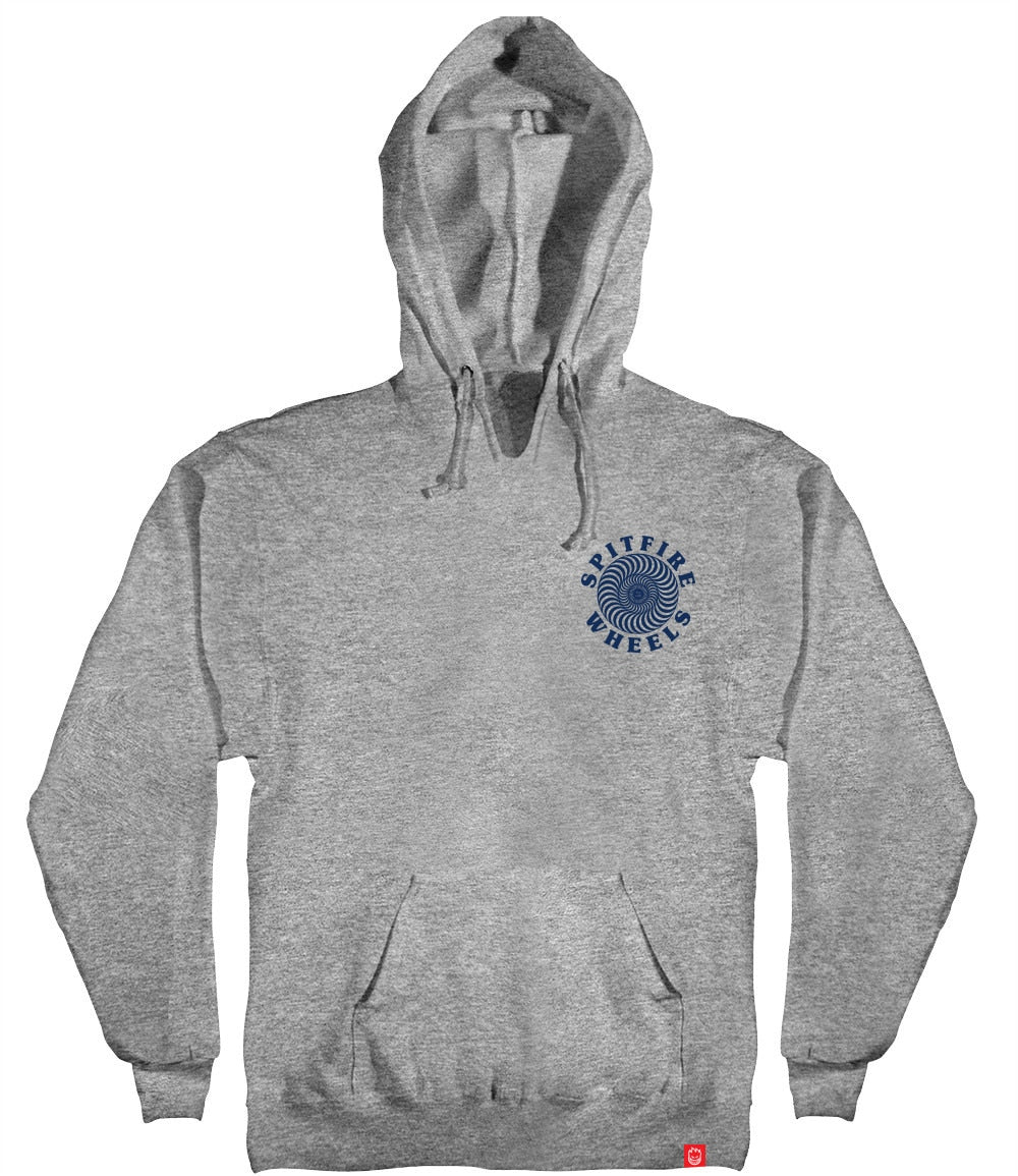 Spitfire OG Classic Swirl Pullover Hoodie - Heather Grey/Blue