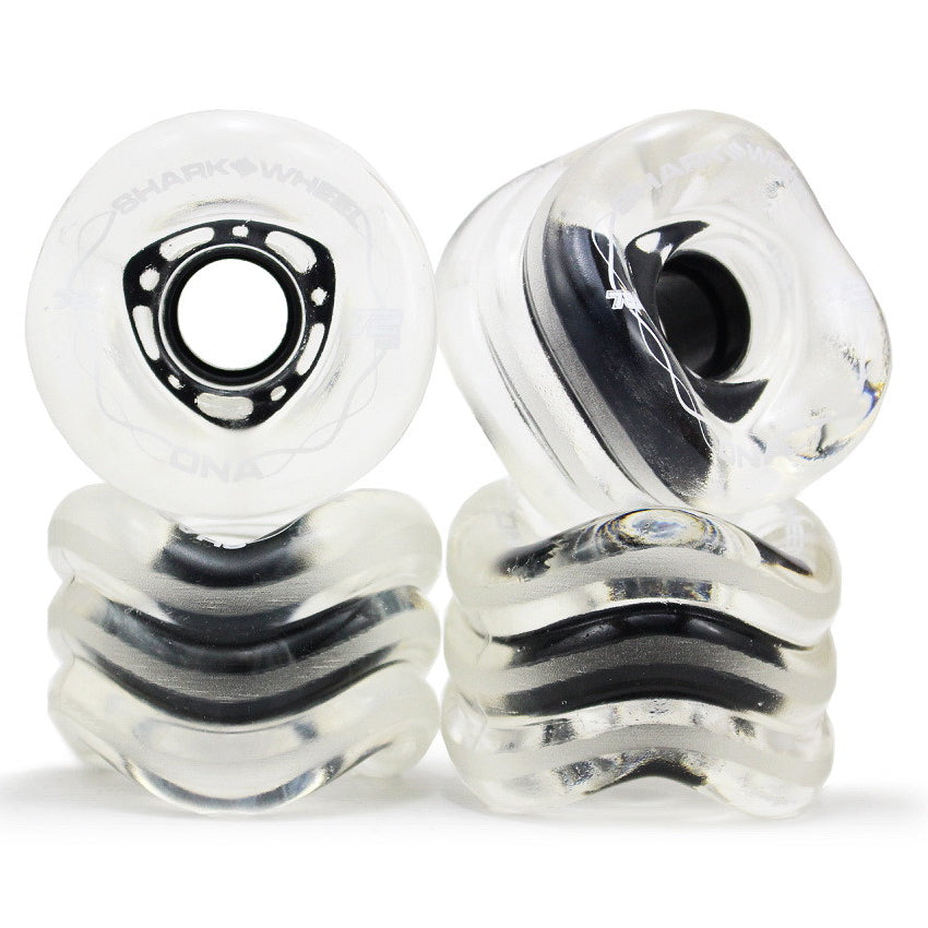 Clear With Black Hub 78a 72mm DNA Shark Wheel Longboard Wheels