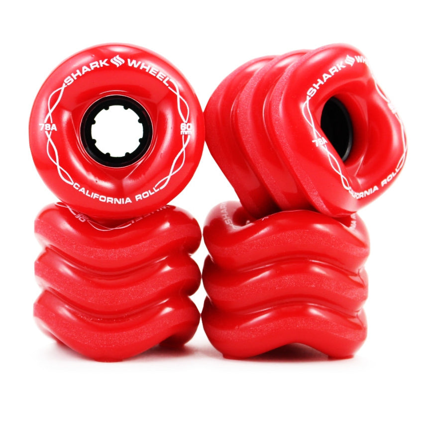 Red 78a California Roll Shark Wheel Longboard Wheels