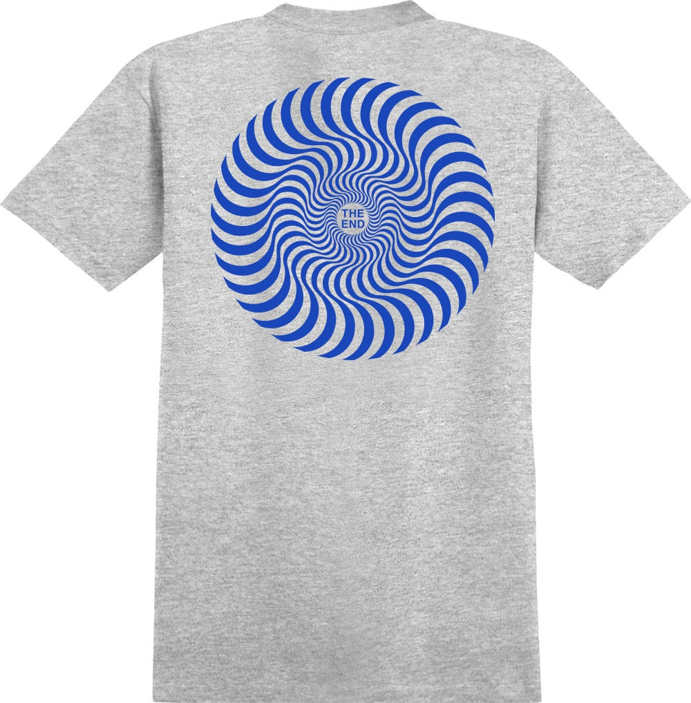 Spitfire Classic Swirl Tee - Heather Grey/Blue