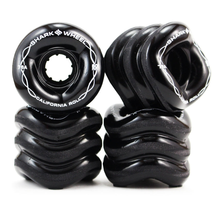 Black California Roll 78a Shark Wheel Longboard Wheels