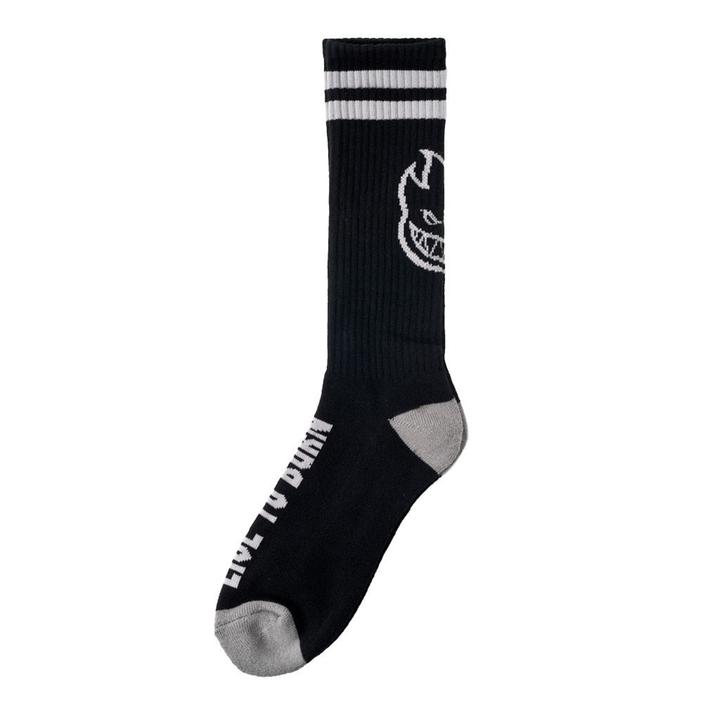 Spitfire Heads Up Crew Socks - Black/Grey