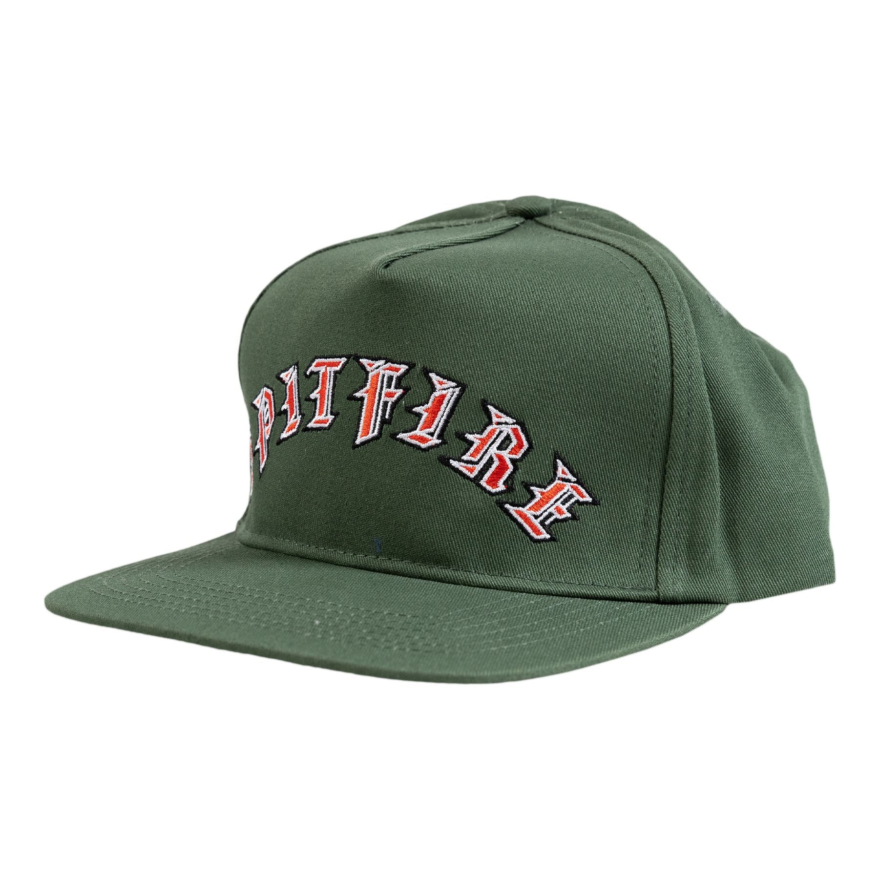 Olive/Red Old E Arch Spitfire Snapback