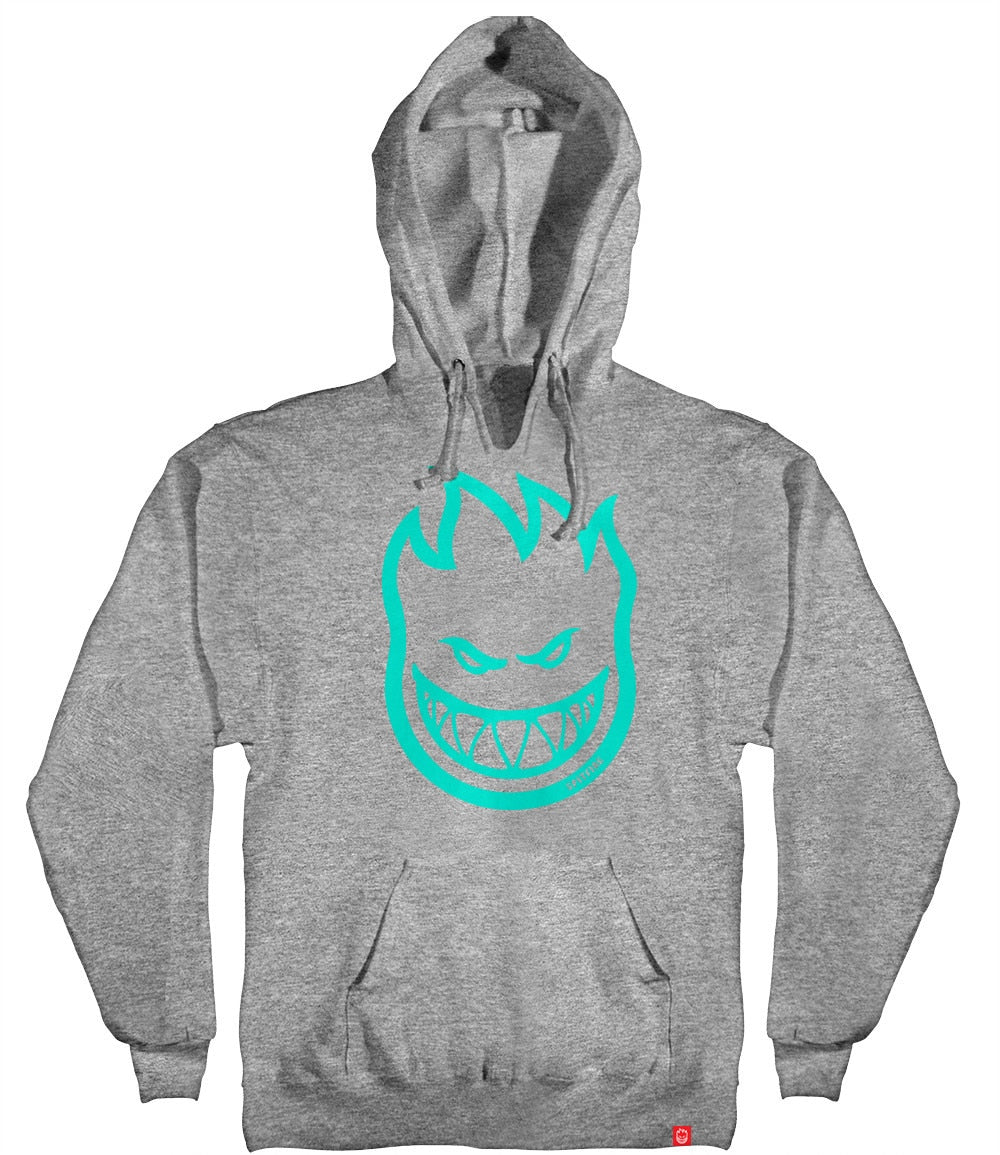 Spitfire Youth Boys Bighead Hoodie Heather Grey Turquoise