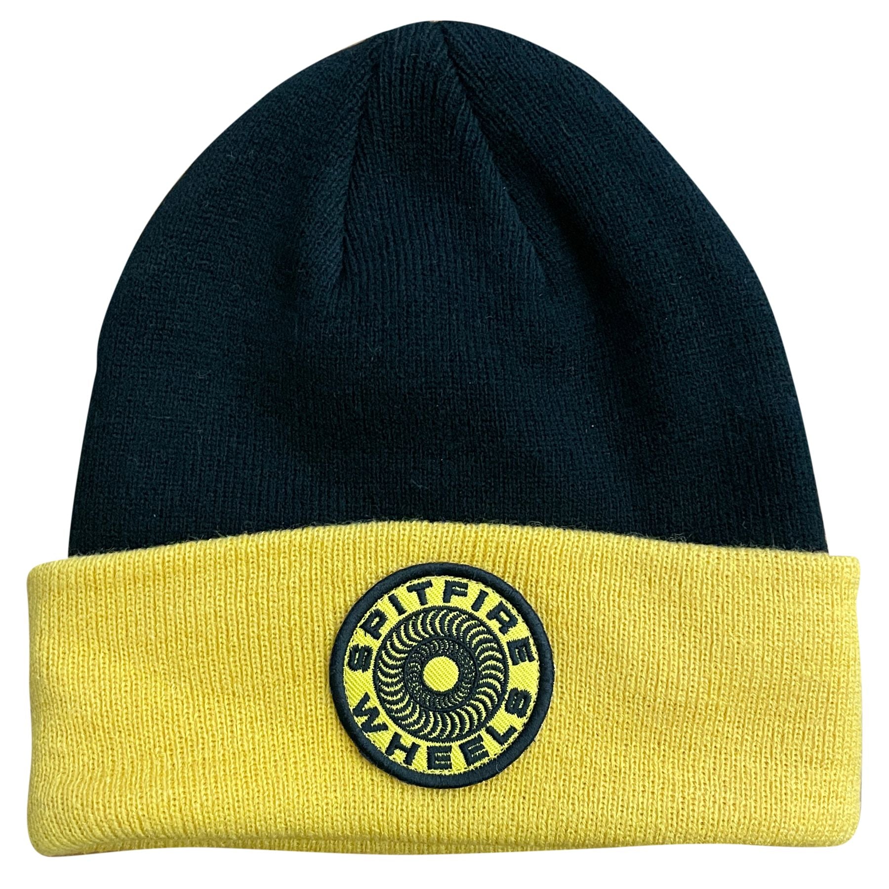 Black/Gold Classic 87 Swirl Spitfire Patch Beanie