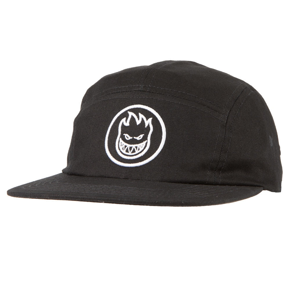 Spitfire Bighead Circle Camp Strapback Hat - Black/White