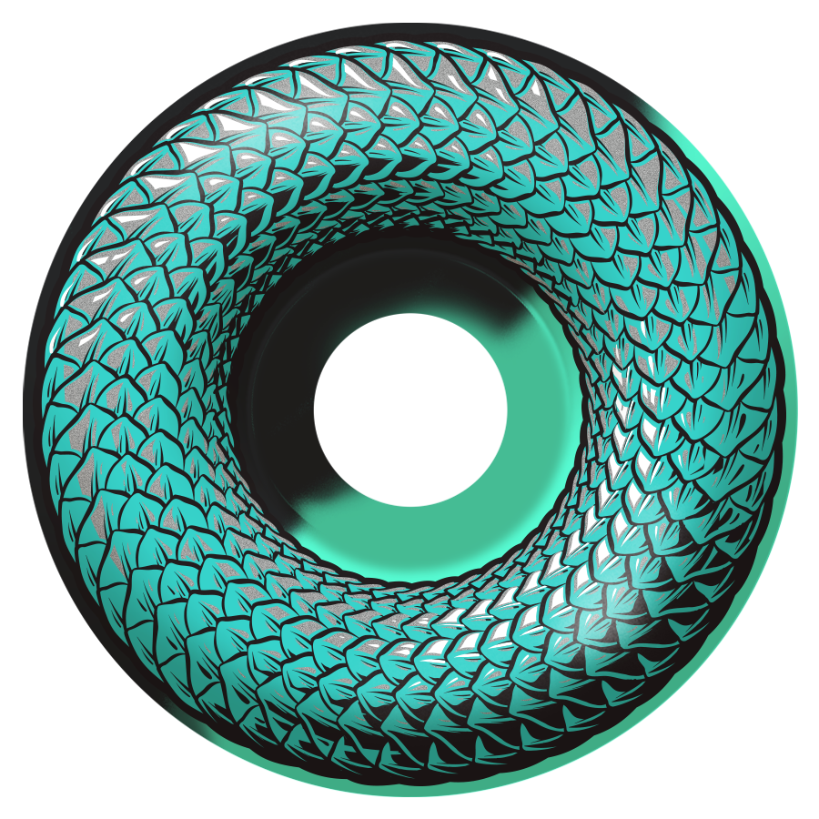 Spitfire Formula Four Snake Bite Swirl 101D Radial Slim Skateboard Wheels